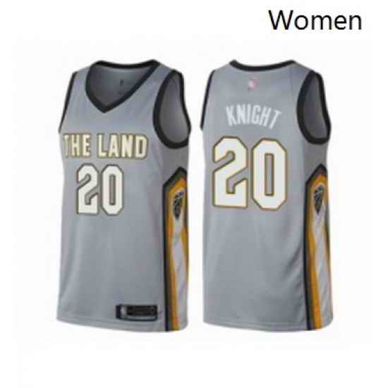 Womens Cleveland Cavaliers 20 Brandon Knight Swingman Gray Basketball Jersey City Edition